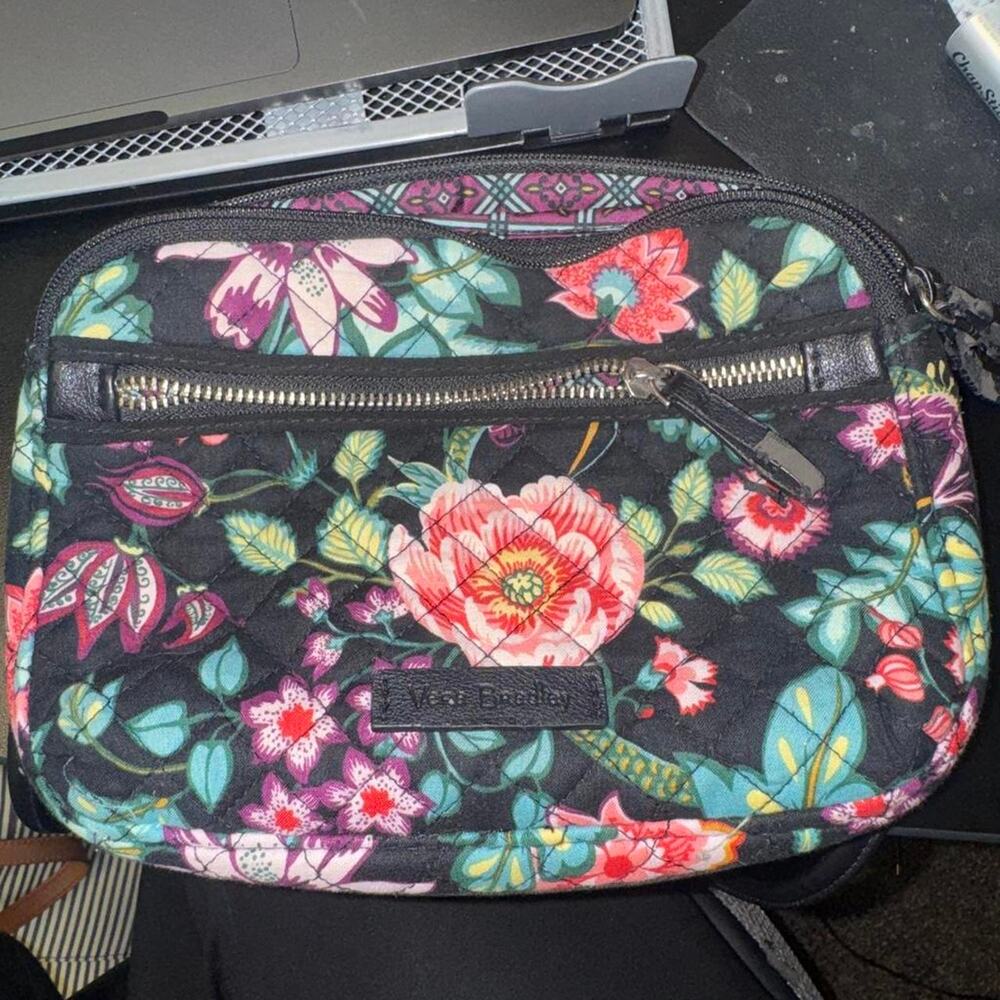 Vera bradley black floral quilted